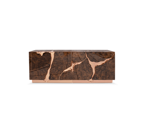 Aparador Fissure ouro rosa