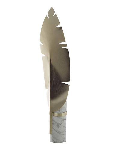 Candeeiro de Mesa Leaf em Mármore Carrara
