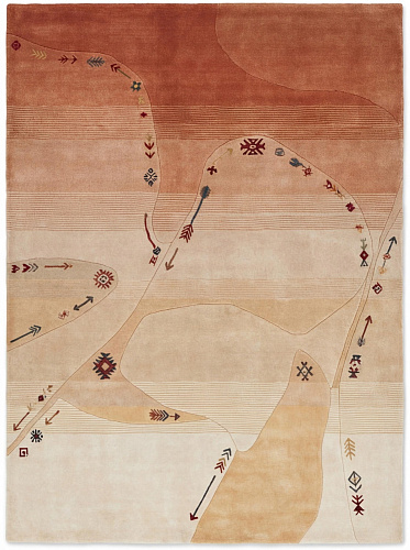 Tapete Abstract Path Terracotta