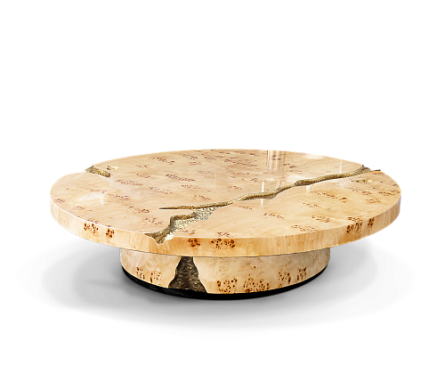 Conjunto 3 Peças Mesa de Centro Dominion Raiz Choupo