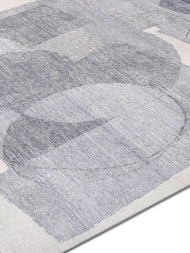 Tapete Snow Prateado Luxury Feito à Mão