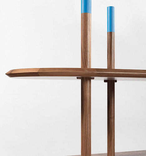 Estante Modular Moderna em Nogueira Canaletto