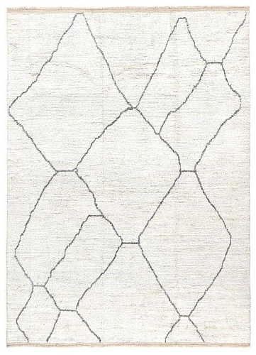 Tapete Berber Branco Pelo Alto